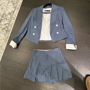 Zara matching set blazer and skort